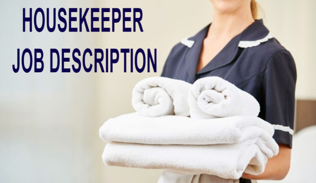 Housekeeping responsibilities, tasks, and skills